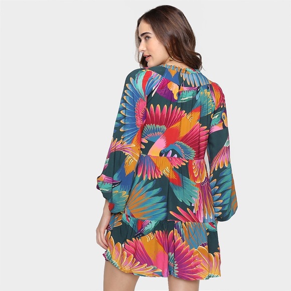 Farm Rio Toucan Print Mini Dress - Size S (Brazil Line 🇧🇷) - Picture 3 of 8